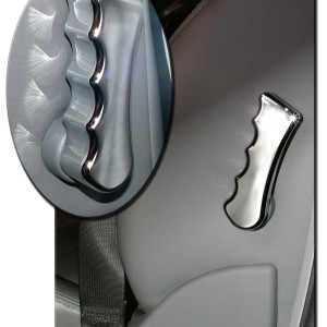 Lumbar Adjust Lever cover with two shots and slight shadow